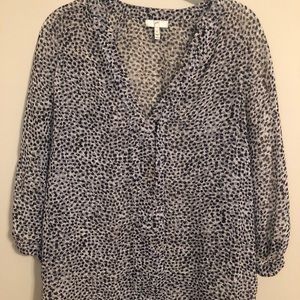 Joie Silk Animal Print Blouse